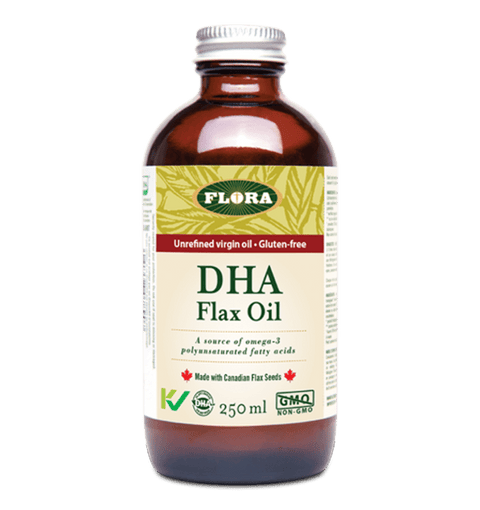Expires April 2026 Clearance Flora Health DHA Flax Oil 250 mL