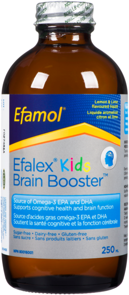 Expires March 2026 Clearance Flora Health Efalex Kids Brain Booster Lemon & Lime Flavour 250mL