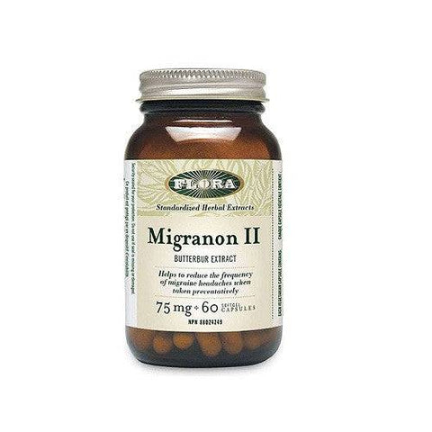 Flora Health Migranon II Butterbur Extract 75mg 60 Capsules - YesWellness.com