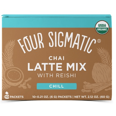 Expires January 2026 Clearance Four Sigmatic Chai Latte Mix with Reishi - Chill 10 Packets