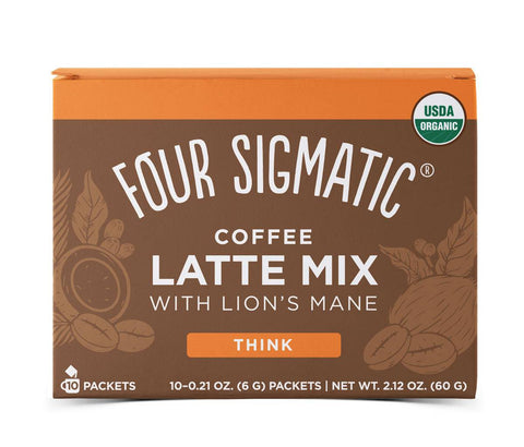 Four Sigmatic Coffee Latte Mix with Lion's Mane Think 10 Packets x 6g - YesWellness.com