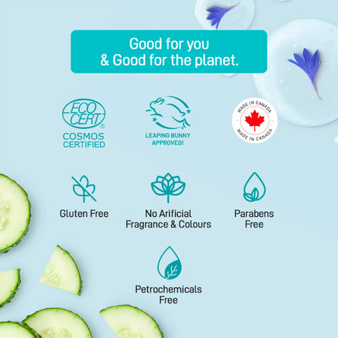 Refresh Botanicals Fragrance Free Facial Cleanser with Cornflower & Cucumber 100mL - YesWellness.com