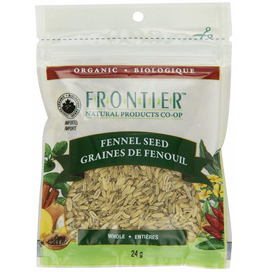 Frontier Natural Products Organic Fennel Seed Whole 24 grams - YesWellness.com