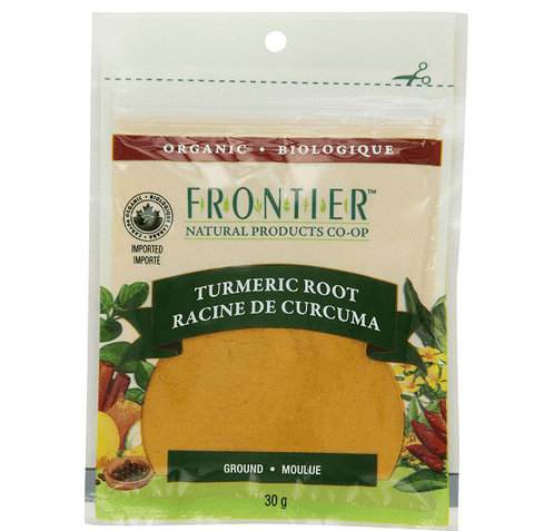 Frontier Natural Products Organic Turmeric Root Ground 30 grams - YesWellness.com