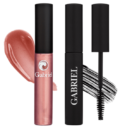 Gabriel Cosmetics Wink & Pout Duo Gift Pack Nectar Lip Gloss & Black Mascara - YesWellness.com