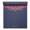 Gaiam Navy Fleur Marrakesh Yoga Mat 4mm - YesWellness.com