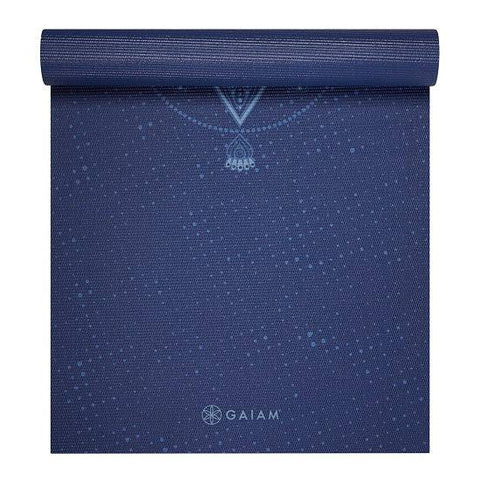 Gaiam Premium Celestial Blue Yoga Mat 6mm - YesWellness.com