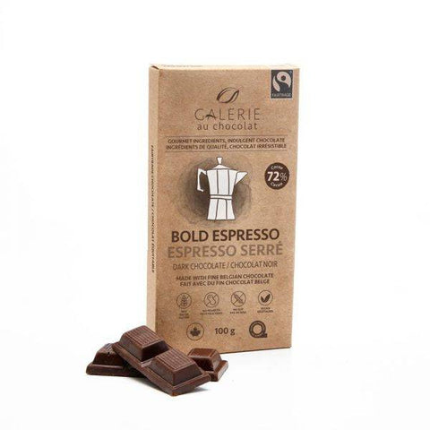 Galerie au Chocolat Bold Espresso Dark Chocolate Bar 100g - YesWellness.com
