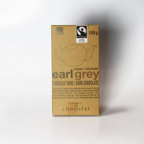 Galerie au Chocolat Organic Earl Grey Dark Chocolate Bar 100 Grams - YesWellness.com