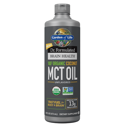 Garden of Life Dr. Formulated 100% Organic Coconut MCT Oil - YesWellness.com