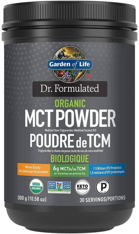 Garden of Life Dr. Formulated Organic MCT Powder 300g - YesWellness.com