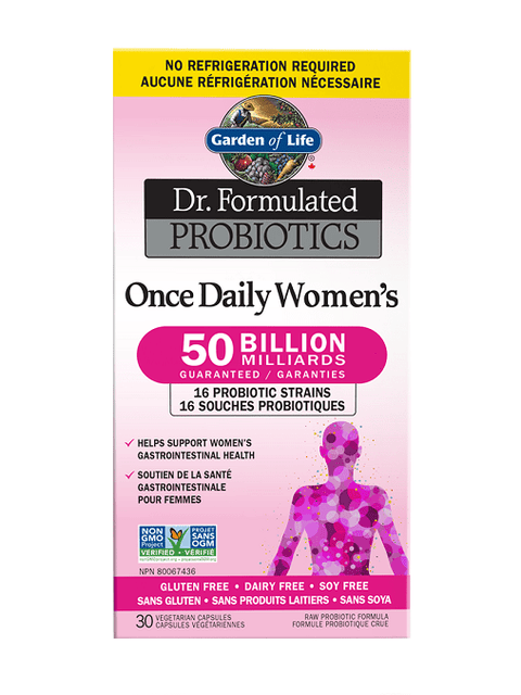 Garden of Life Dr. Formulated Probiotics Once Daily Women's 50 Billion Shelf Stable - 30 Veg Capsules - YesWellness.com