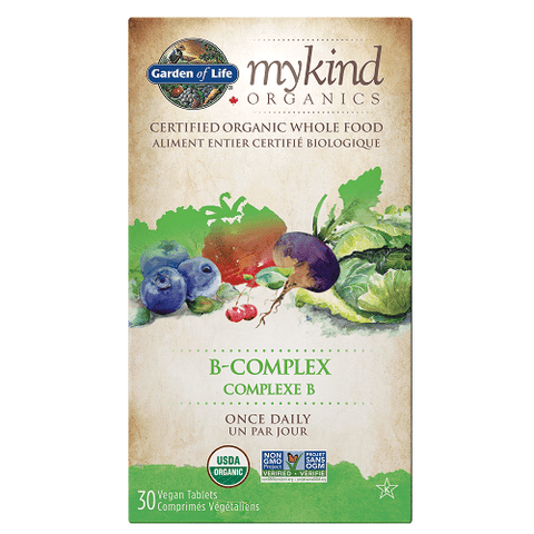 Garden of Life Mykind Organics B Complex Once Daily - 30 Veg Tablets - YesWellness.com