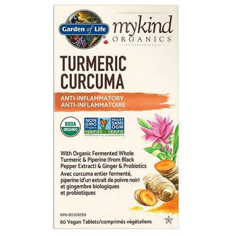 Garden of Life Mykind Organics Turmeric Curcuma 60 Vegan Tablets - YesWellness.com