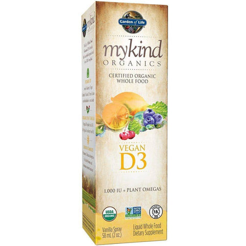 Garden of Life Mykind Organics Vegan D3 Organic Spray - 58 ml Vanilla - YesWellness.com