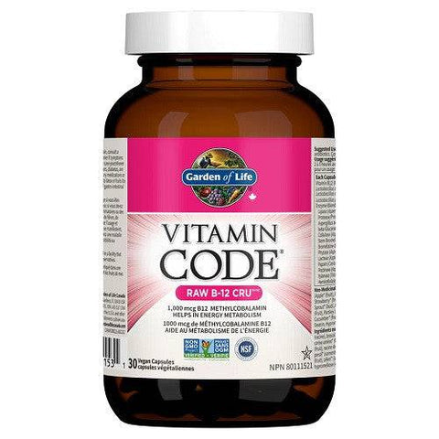 Garden Of Life Vitamin Code Raw B-12 30 Capsules - YesWellness.com