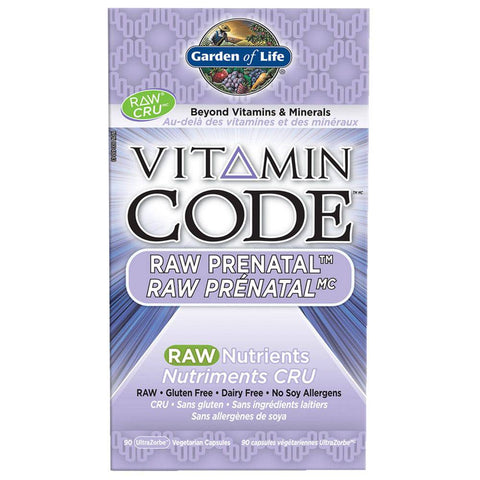 Garden of Life Vitamin Code Raw Prenatal - 90 Ultrazorbe Vcaps - YesWellness.com