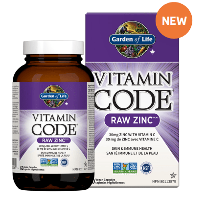 Garden of Life Vitamin Code Raw Zinc 60 Veg Capsules - YesWellness.com