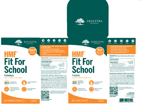 Genestra Brands HMF Fit For School Probiotic Natural Strawberry-Vanilla Flavour  25 Chewable Tablets - YesWellness.com