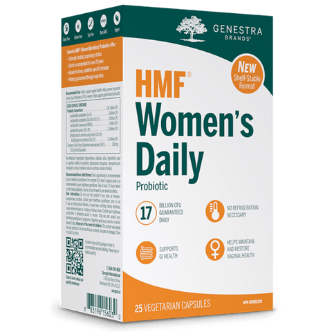 Expires April 2026 Clearance Genestra HMF Women's Daily Probiotic (Shelf stable) 25 Vegetarian Capsules