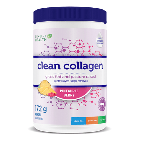 Expires May 2024 Clearance Genuine Health Clean Collagen Bovine Pineapple Berry 172 g - YesWellness.com