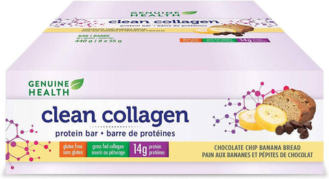 Genuine Health Clean Collagen Protein Bar 8 x 55g - YesWellness.com