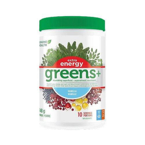 Genuine Health Greens Extra Energy Vanilla - YesWellness.com
