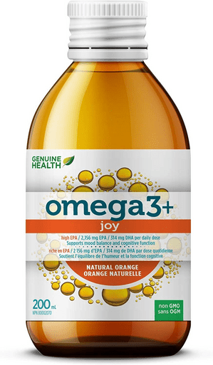 Genuine Health Omega3+ Joy Liquid Natural Orange 200mL - YesWellness.com
