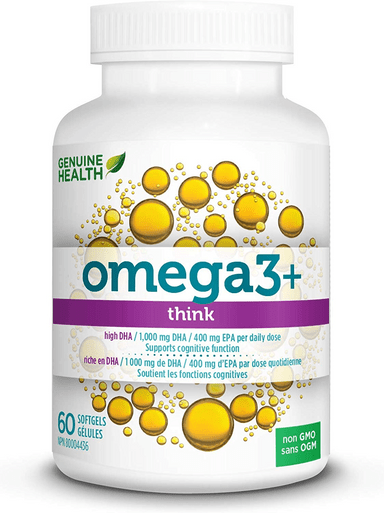 Genuine Health Omega3+ Think 60 Softgels - YesWellness.com