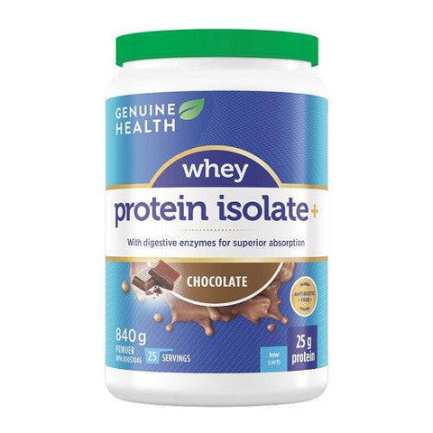 Genuine Health Whey Protein Isolate Chocolate 840g - YesWellness.com