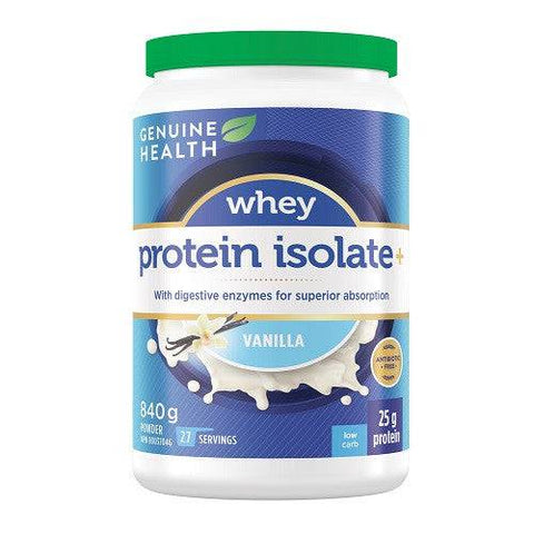 Genuine Health Whey Protein Isolate Vanilla 840g - YesWellness.com