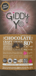 Giddy YoYo Chaga Certified Organic Dark Chocolate Bar - YesWellness.com