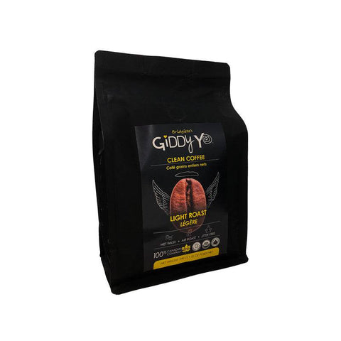 Expires February 2026 Clearance Giddy Yo Clean Coffee Light Roast Coffee Beans (Bali, Indonesia) 340 grams