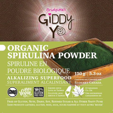 Giddy YoYo Spirulina Powder (Taiwan) Certified Organic - YesWellness.com