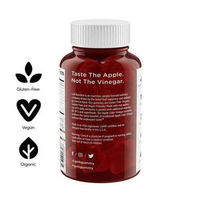 Goli Nutrition Apple Cider Vinegar 60 Gummies 3 PACK BUNDLE - YesWellness.com