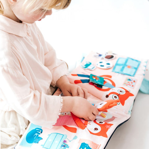 Lilliputiens Soft Activity Book Night Time Fox - YesWellness.com
