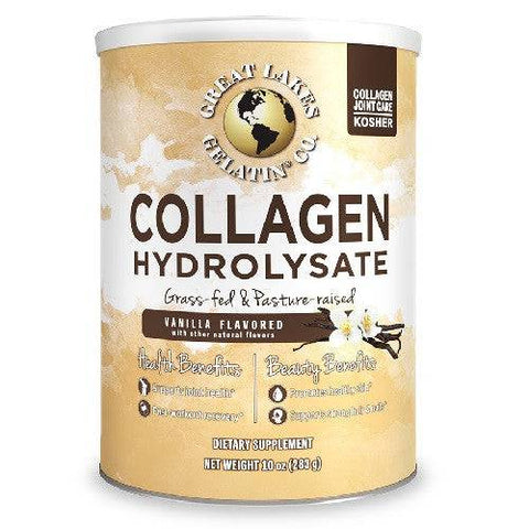 Great Lakes Gelatin Kosher Collagen Hydrolysate Vanilla Flavour 283g - YesWellness.com