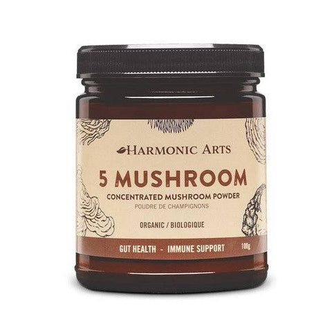 Harmonic Arts 5 Mushroom Concentrated Mushroom Powder Organic Gut Health - Immune Support - YesWellness.com