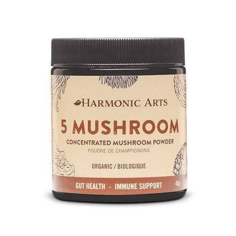 Harmonic Arts 5 Mushroom Concentrated Mushroom Powder Organic Gut Health - Immune Support - YesWellness.com
