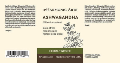 Harmonic Arts Ashwagandha Herbal Tincture - YesWellness.com