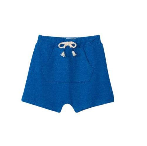 Hatley Boy's Blue Melange Baby Kanga Pocket Shorts - YesWellness.com