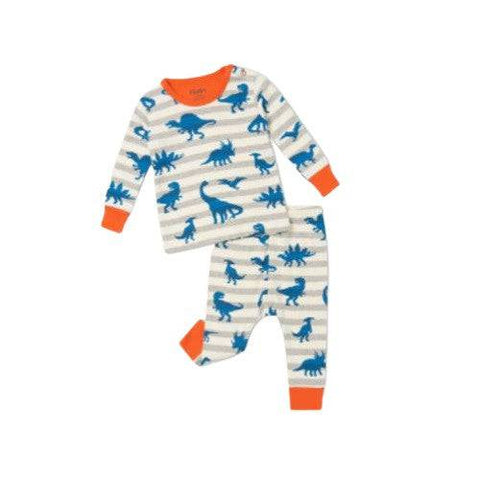 Hatley Boy's Dino Silhouettes Organic Cotton Baby Pajama Set - YesWellness.com
