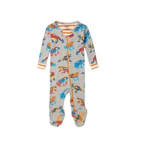 Hatley Boy's Leaping Frogs Organic Cotton Footed Coverall - YesWellness.com