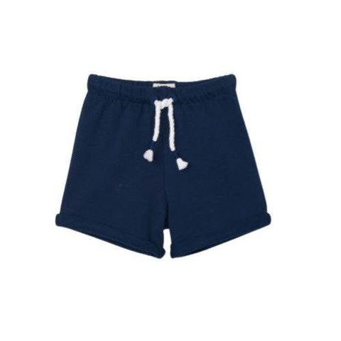 Hatley Boy's Navy French Terry Baby Shorts - YesWellness.com