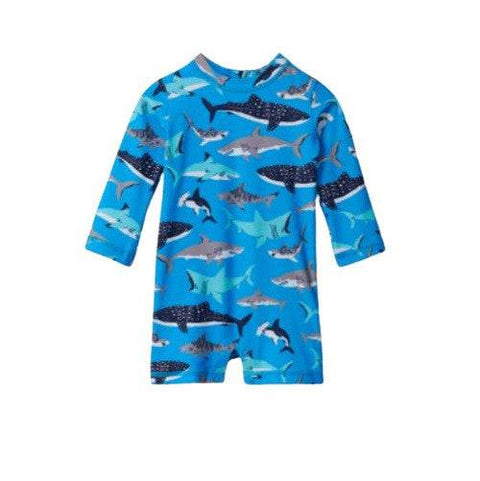 Hatley Boy's Shark School Baby One-Piece Rashguard - YesWellness.com