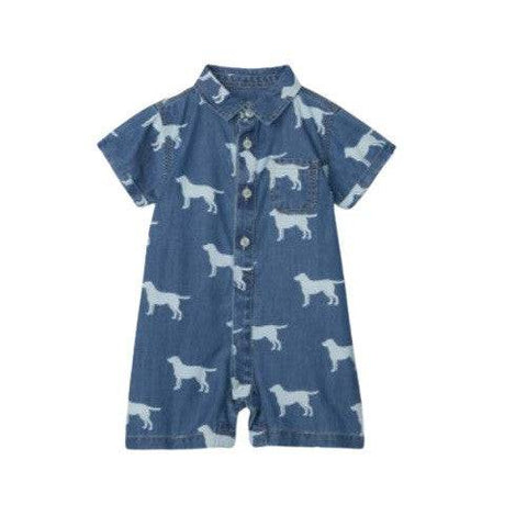 Hatley Boy's Silhouette Labs Baby Woven Romper - YesWellness.com