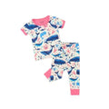 Hatley Girl's Aquatic Friends Organic Cotton Baby Short Sleeve Pajama Set - YesWellness.com