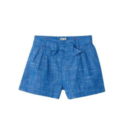 Hatley Girl's Belted Chambray Paper Bag Shorts - YesWellness.com