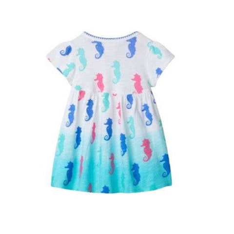 Hatley Girl's Dip Dye Seahorses Baby Puff Dress - YesWellness.com