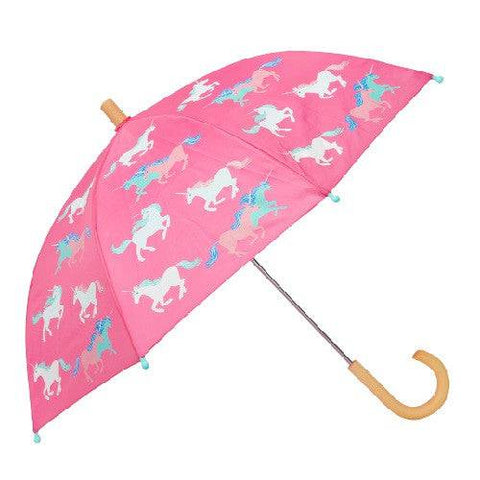 Hatley Girl's Frolicking Unicorns Colour Changing Umbrella - YesWellness.com